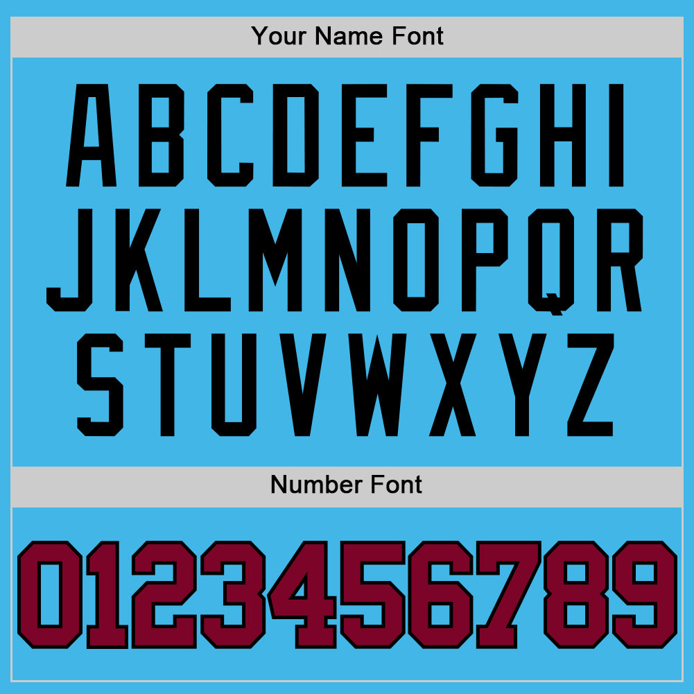 Custom Sky Blue Maroon-Black Authentic Basketball Jersey