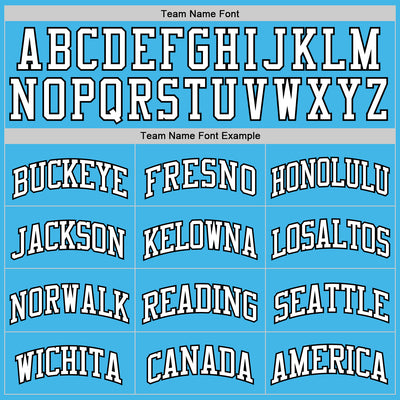 Custom Sky Blue White-Black Authentic Basketball Jersey