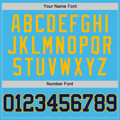 Custom Sky Blue Navy-Gold Authentic Basketball Jersey