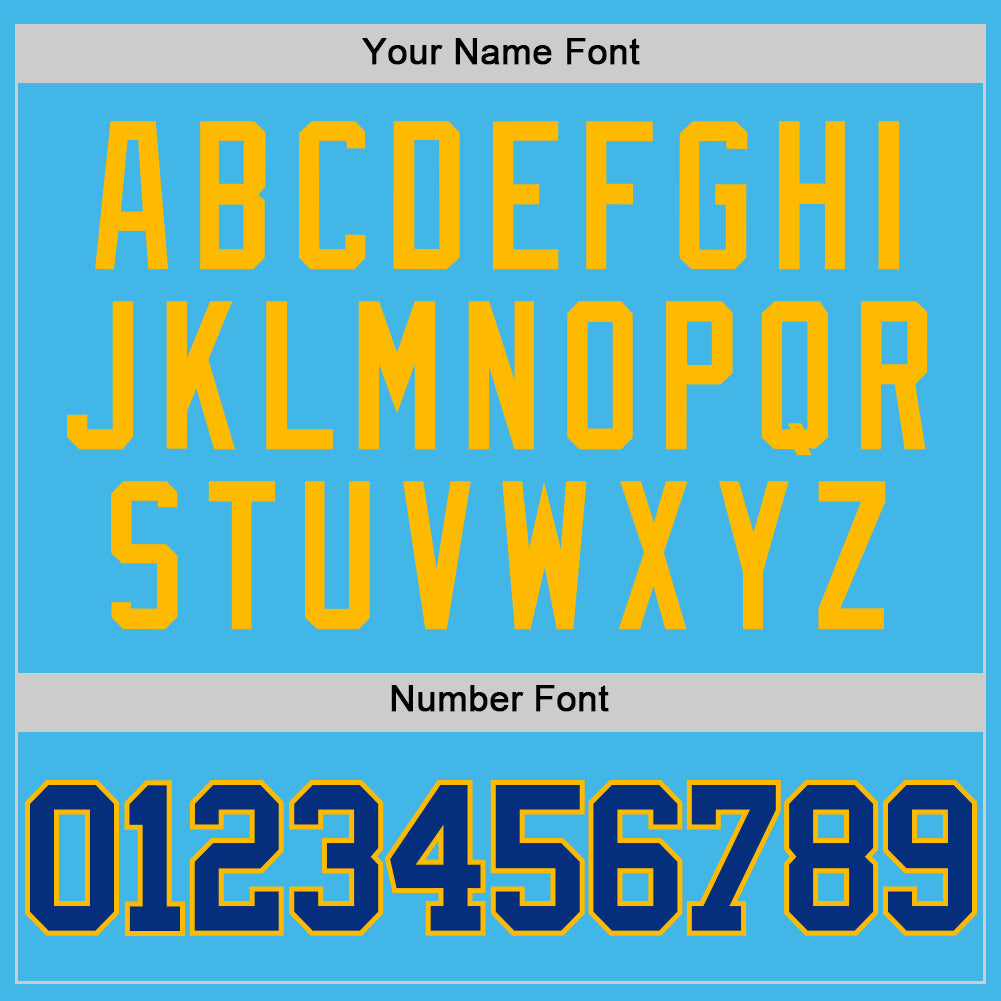 Custom Sky Blue Royal-Gold Authentic Basketball Jersey