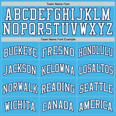 Custom Sky Blue White-Navy Authentic Basketball Jersey