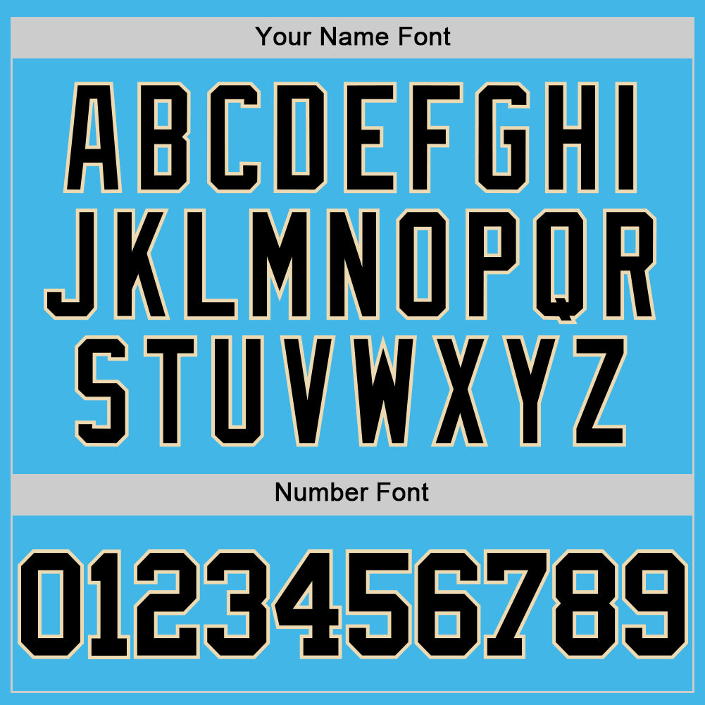 Custom Sky Blue Black-Cream Authentic Basketball Jersey