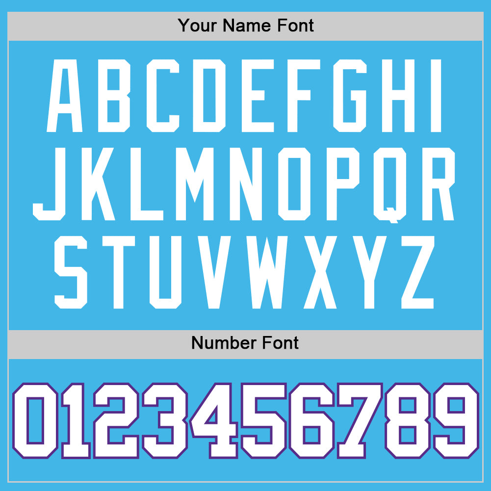 Custom Sky Blue White-Purple Authentic Basketball Jersey