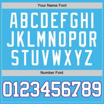 Custom Sky Blue White-Purple Authentic Basketball Jersey