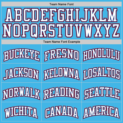 Custom Sky Blue White Royal-Red Authentic Basketball Jersey