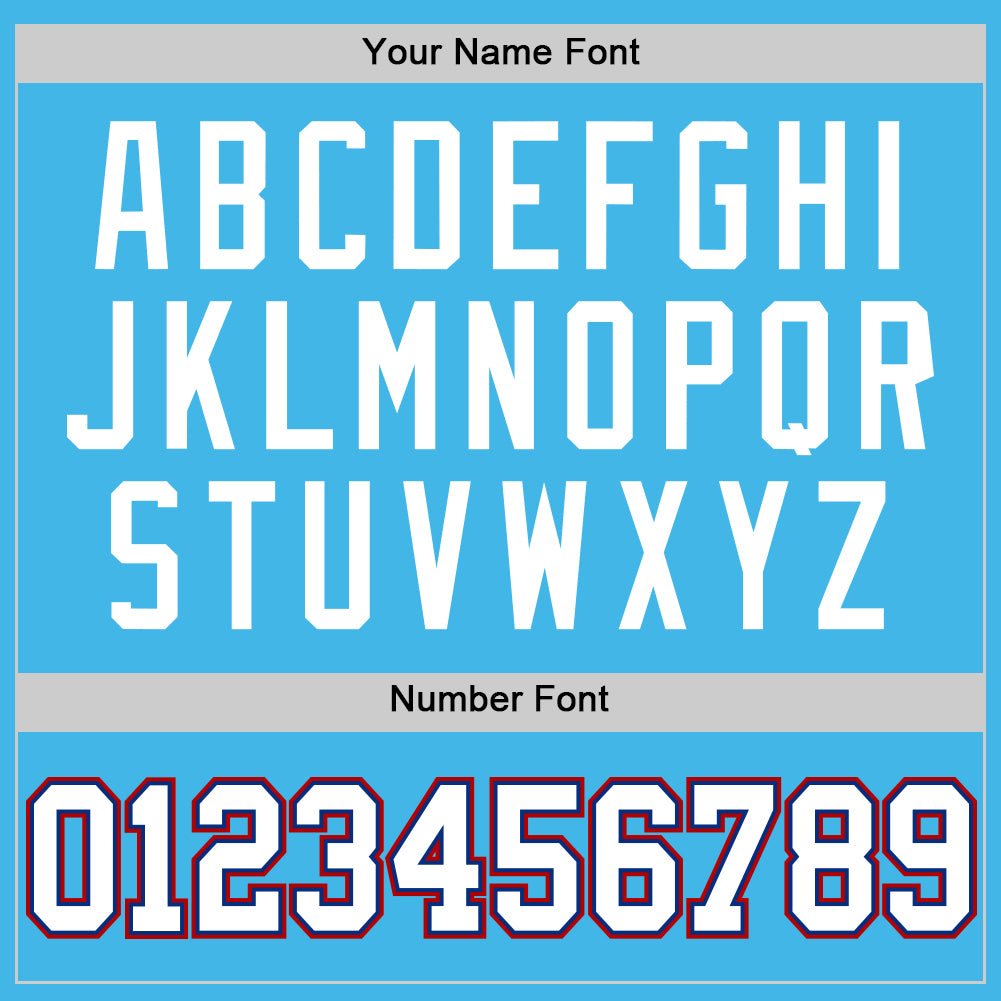 Custom Sky Blue White Royal-Red Authentic Basketball Jersey