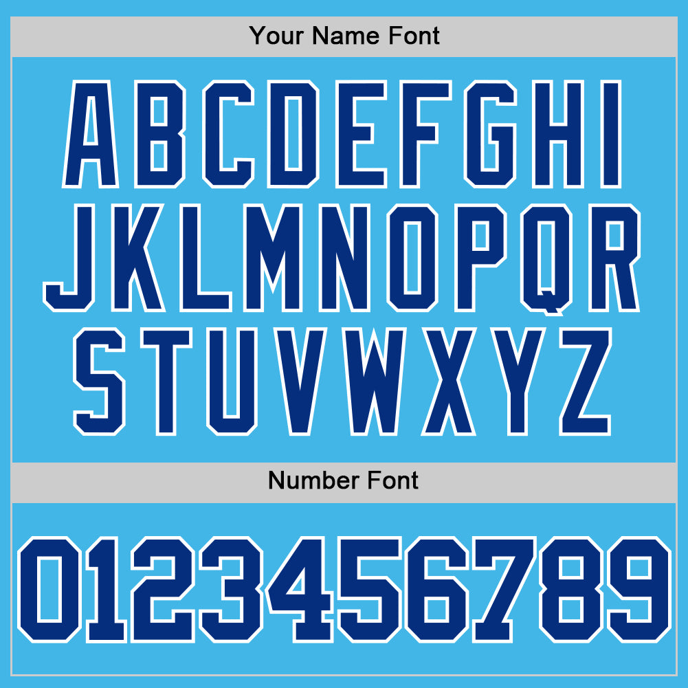 Custom Sky Blue Royal-White Authentic Basketball Jersey