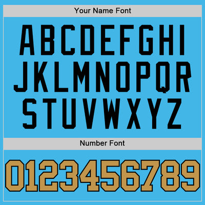 Custom Sky Blue Old Gold-Black Authentic Basketball Jersey