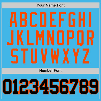 Custom Sky Blue Black-Orange Authentic Basketball Jersey