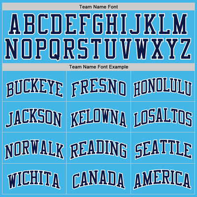 Custom Sky Blue Navy-White Authentic Basketball Jersey