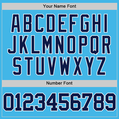 Custom Sky Blue Navy-White Authentic Basketball Jersey