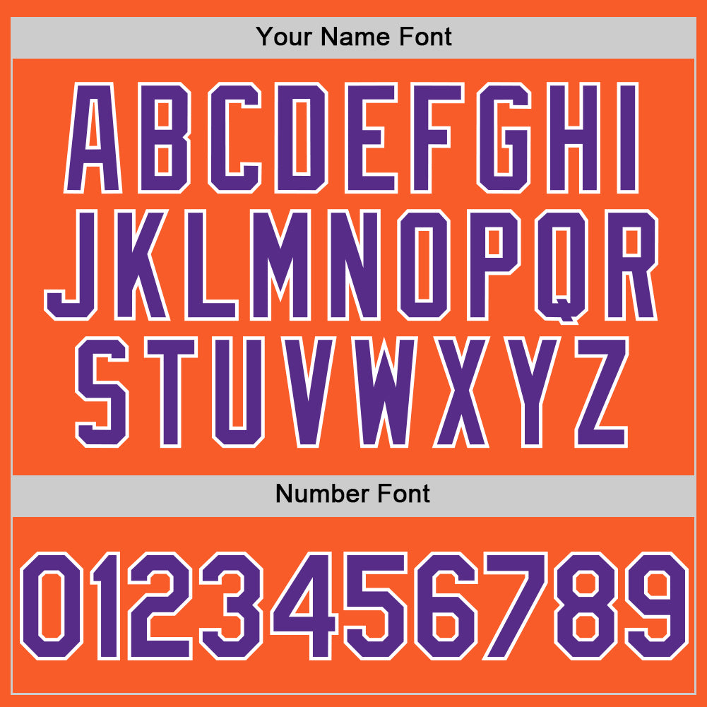 Custom Orange Purple-White Authentic Sleeveless Baseball Jersey