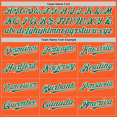 Custom Orange Kelly Green-White Authentic Sleeveless Baseball Jersey