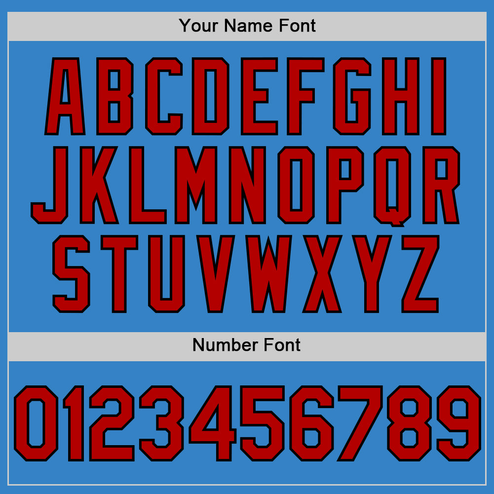 Custom Powder Blue Red-Black Authentic Sleeveless Baseball Jersey