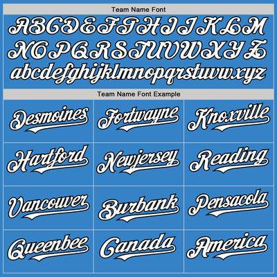 Custom Powder Blue White-Black Authentic Sleeveless Baseball Jersey