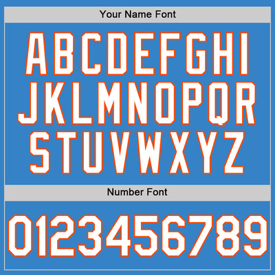 Custom Powder Blue White-Orange Authentic Sleeveless Baseball Jersey