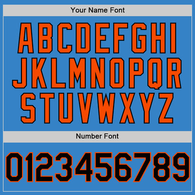 Custom Powder Blue Black-Orange Authentic Sleeveless Baseball Jersey