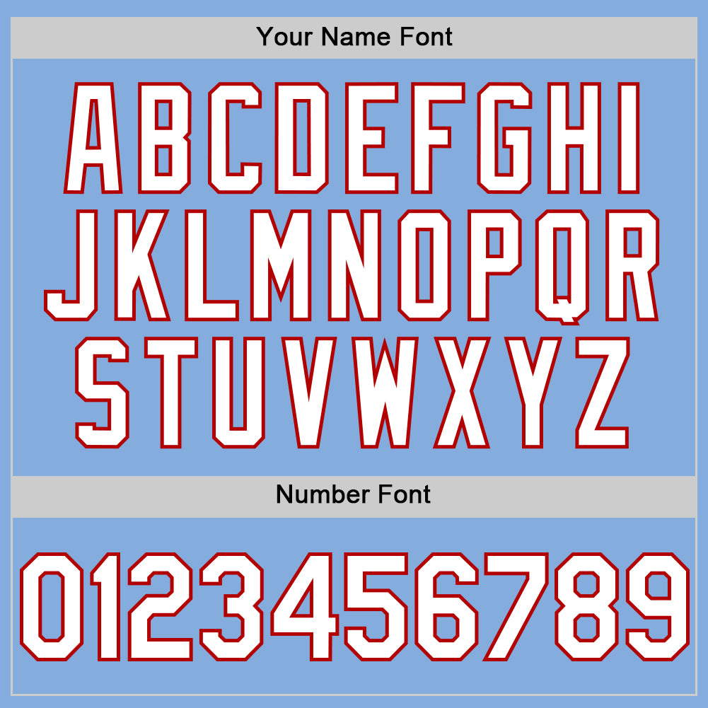 Custom Light Blue White-Red Authentic Sleeveless Baseball Jersey