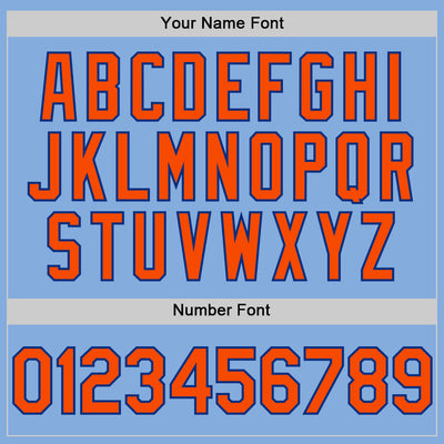 Custom Light Blue Orange-Royal Authentic Sleeveless Baseball Jersey