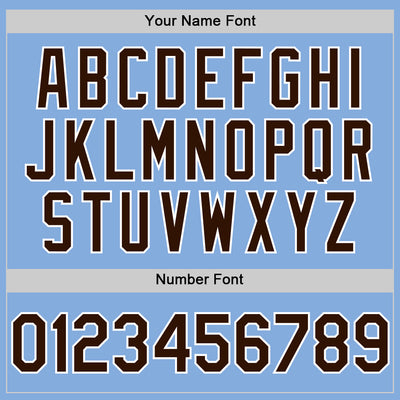 Custom Light Blue Brown-White Authentic Sleeveless Baseball Jersey