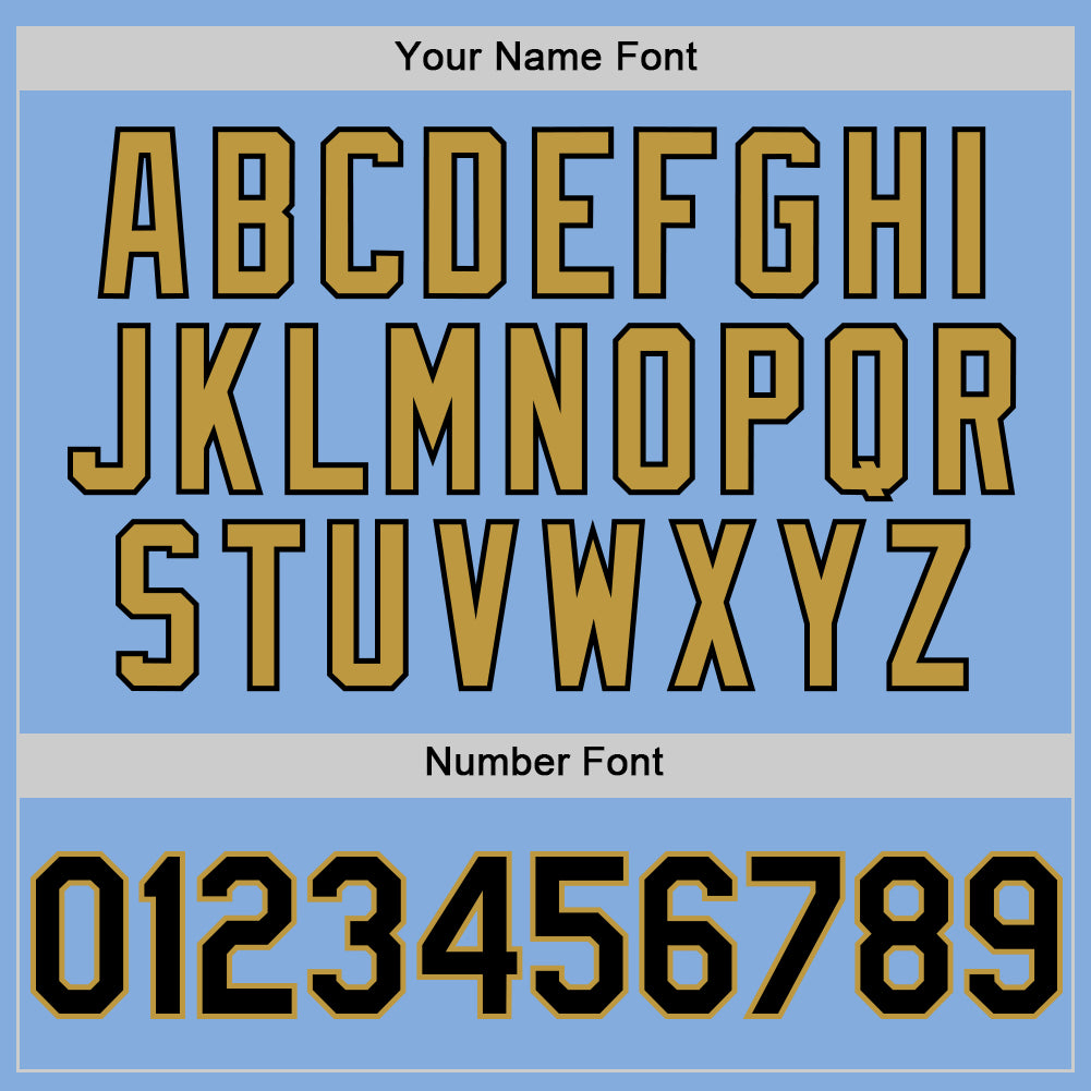 Custom Light Blue Black-Old Gold Authentic Sleeveless Baseball Jersey