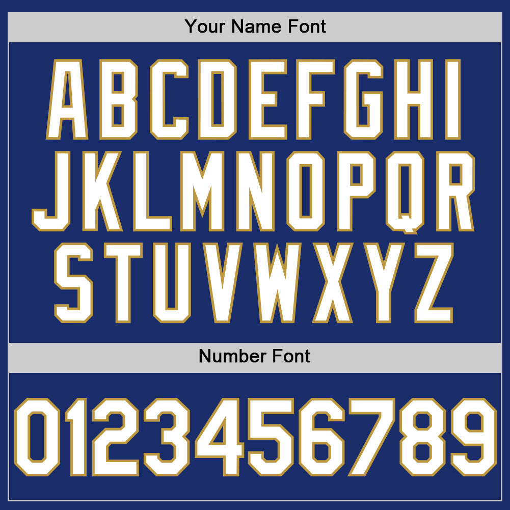 Custom Royal White-Old Gold Authentic Sleeveless Baseball Jersey