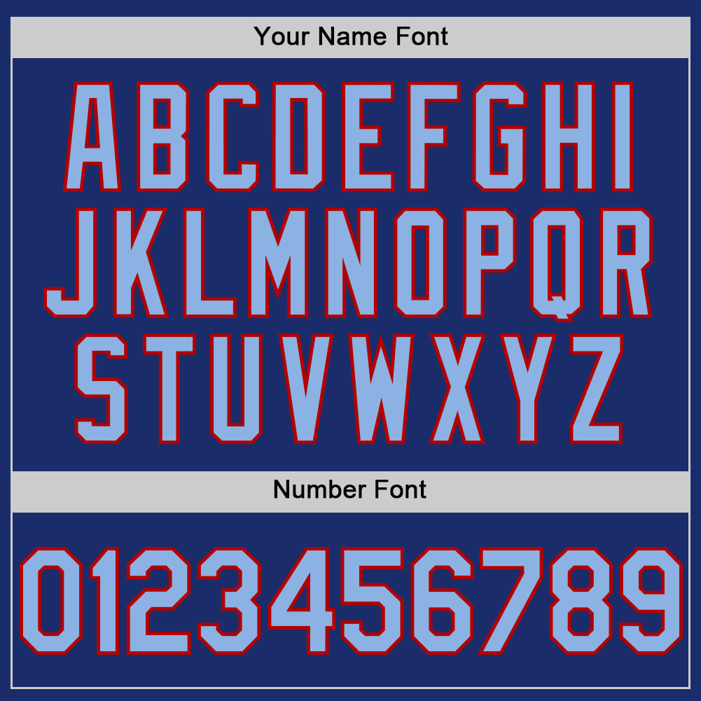 Custom Royal Light Blue-Red Authentic Sleeveless Baseball Jersey