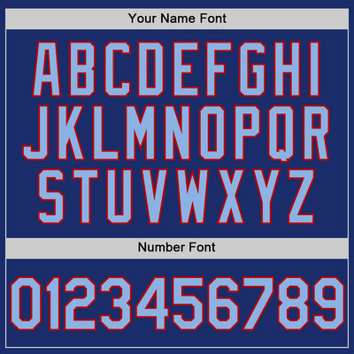 Custom Royal Light Blue-Red Authentic Sleeveless Baseball Jersey