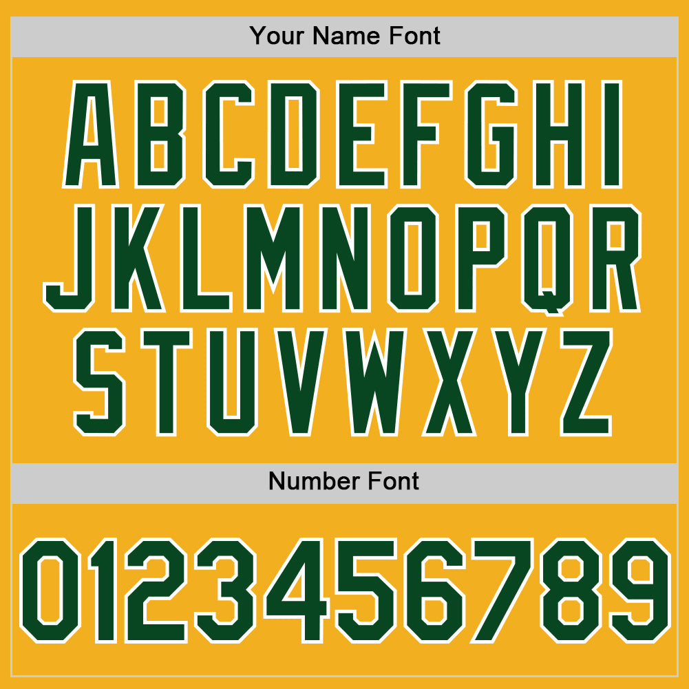 Custom Gold Green-White Authentic Sleeveless Baseball Jersey