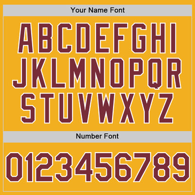 Custom Gold Burgundy-White Authentic Sleeveless Baseball Jersey