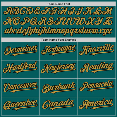 Custom Teal Old Gold-Black Authentic Sleeveless Baseball Jersey