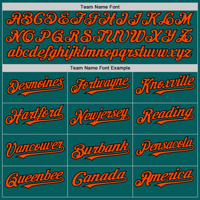 Custom Teal Orange-Black Authentic Sleeveless Baseball Jersey