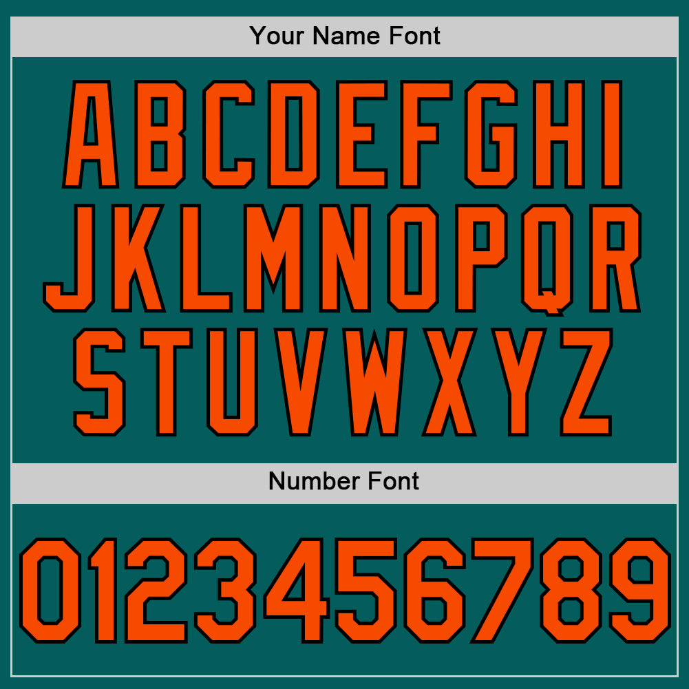 Custom Teal Orange-Black Authentic Sleeveless Baseball Jersey