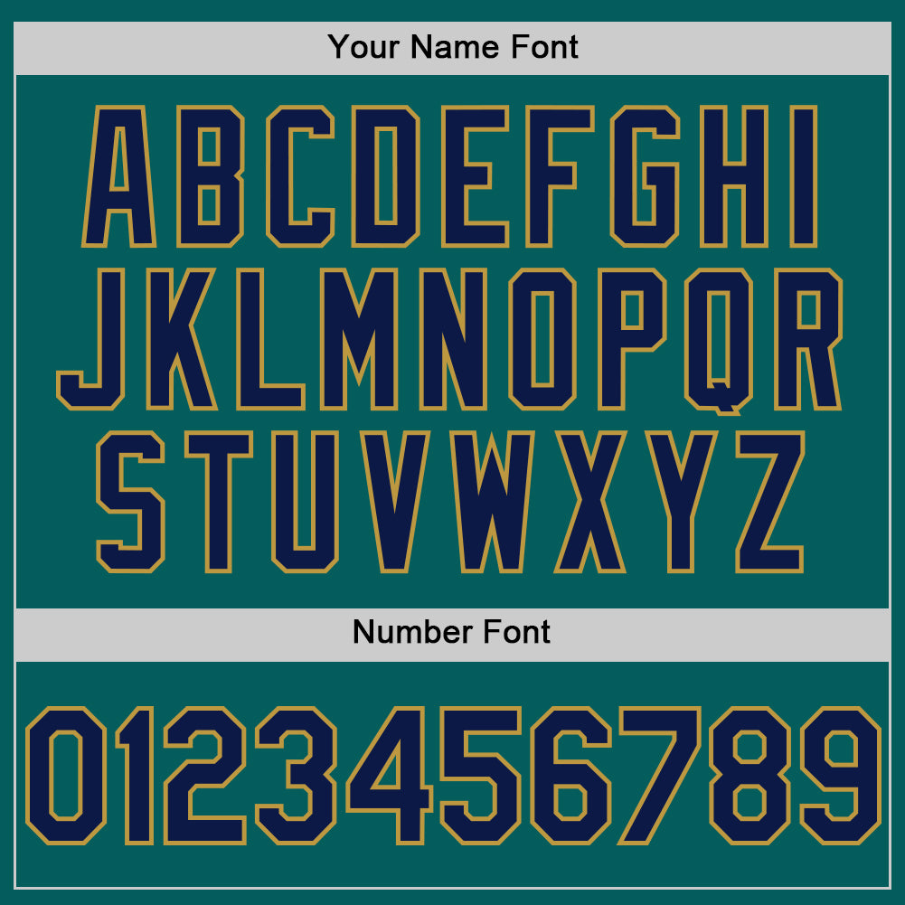 Custom Teal Navy-Old Gold Authentic Sleeveless Baseball Jersey