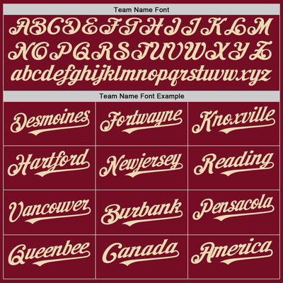 Custom Crimson Cream Authentic Sleeveless Baseball Jersey