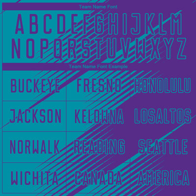 Custom Teal Purple Sublimation Soccer Uniform Jersey