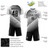 Custom White Black-Gray Sublimation Soccer Uniform Jersey