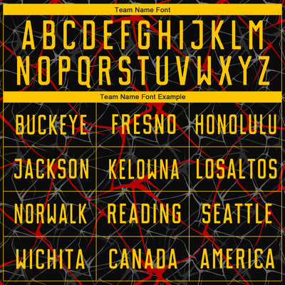 Custom Black Yellow-Red Sublimation Soccer Uniform Jersey