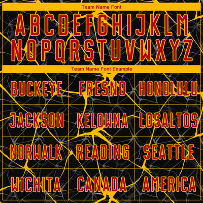 Custom Black Red-Gold Sublimation Soccer Uniform Jersey