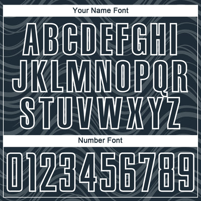 Custom Navy White Wavy Lines Sublimation Soccer Uniform Jersey