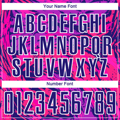 Custom Dark Purple Hot Pink-White Abstract Fluid Sublimation Soccer Uniform Jersey