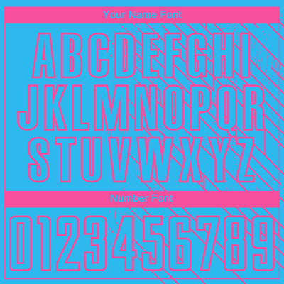 Custom Sky Blue Pink Lines Sublimation Soccer Uniform Jersey