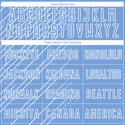 Custom Light Blue White Lines Sublimation Soccer Uniform Jersey