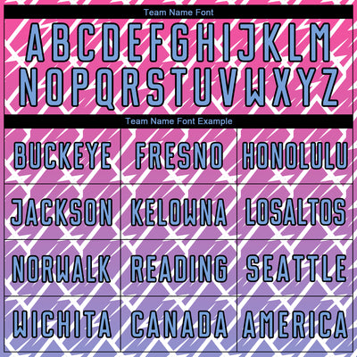 Custom Pink Light Blue-Black Lightning Sublimation Soccer Uniform Jersey