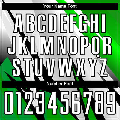 Custom Black White-Aurora Green Sublimation Soccer Uniform Jersey