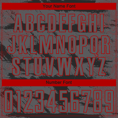 Custom Steel Gray Red Sublimation Soccer Uniform Jersey