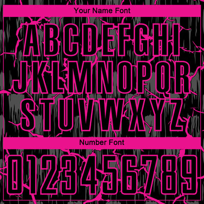 Custom Black Deep Pink Lightning Sublimation Soccer Uniform Jersey