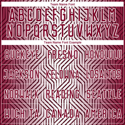 Custom Maroon White Lines Sublimation Soccer Uniform Jersey