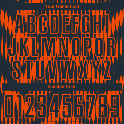 Custom Navy Orange Abstract Triangle Sublimation Soccer Uniform Jersey