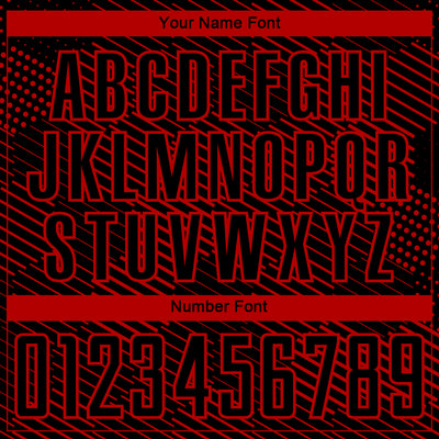 Custom Black Red Abstract Hexagon Sublimation Soccer Uniform Jersey